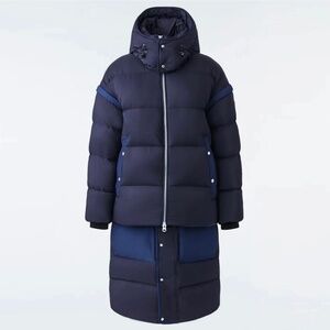 New! Mackage CASIUS 4-IN-1 MATTE LIGHT DOWN NAVY jacket. Size M